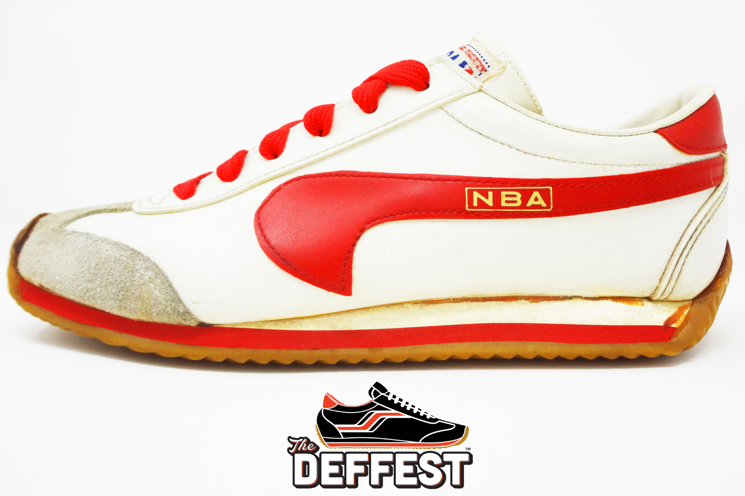 The Deffest®. A vintage and retro sneaker blog. — Kinney NBA 1977 upside  down swoosh vintage sneakers